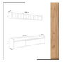 Hanah Home Liçi Mueble de TV y Estantería de Pared Roble y Blanco